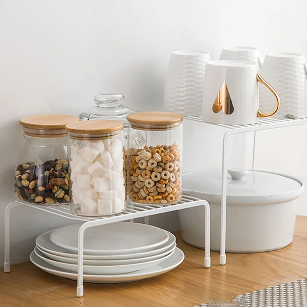 Iron Kitchen Storage Rack Closet Shelf Dish Drying Rack Spice Jars Holder Seasoning Bottles Shelves Spice Rack Kitchen Organizer