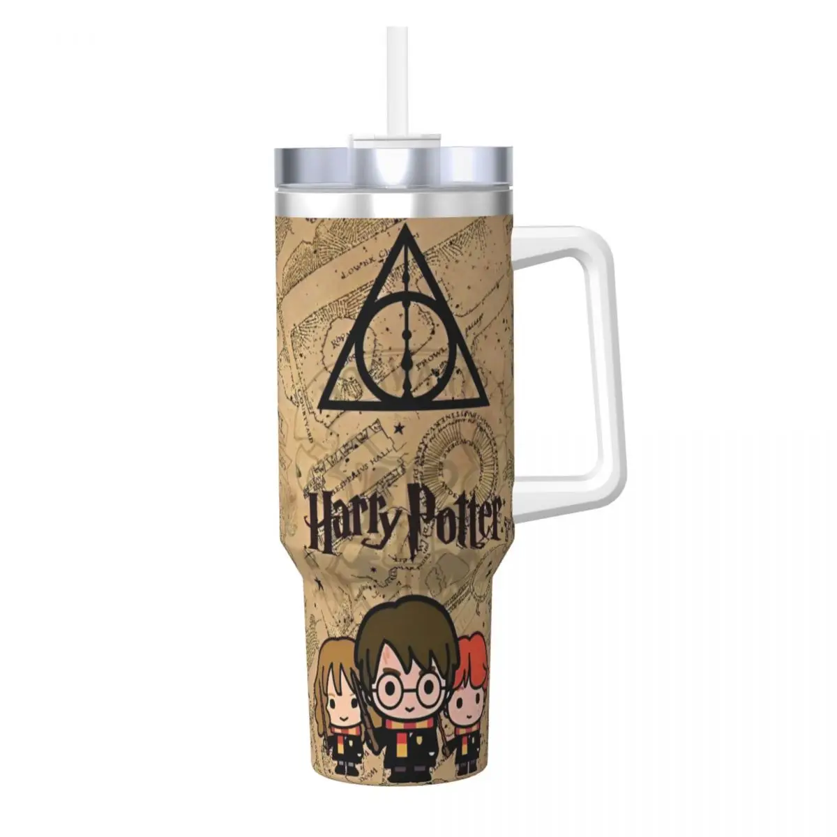 Vaso de acero inoxidable de Harry Potter, tazas para acampar, taza térmica de 40oz, mantiene el calor, botella de agua de té de la leche fría y caliente