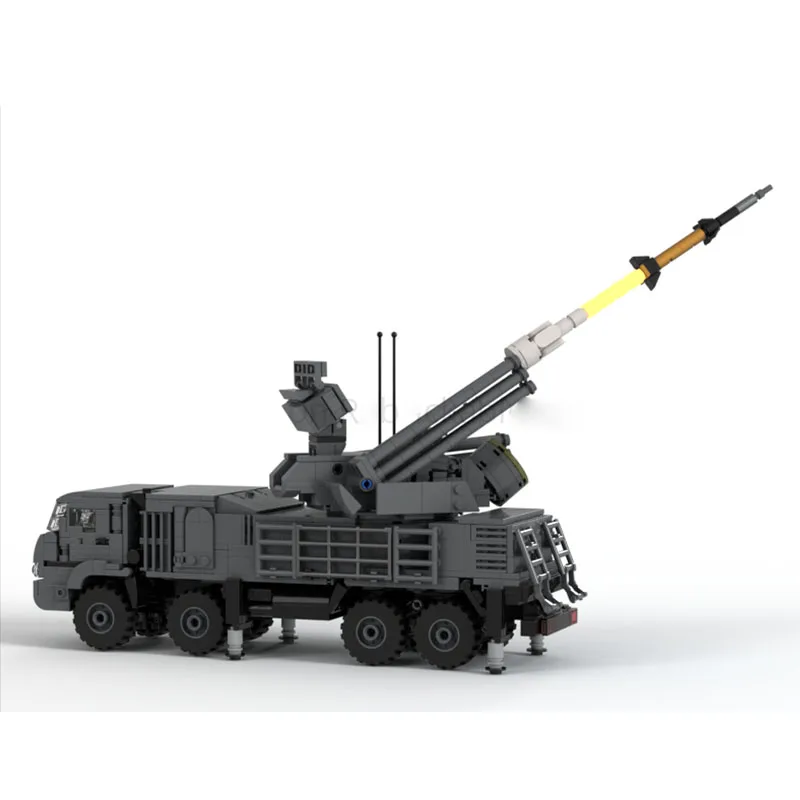 MOC-234777 Novo modelo de bloco de construção de caminhão tanque militar urbano, 1232 peças, presente de brinquedo de aniversário e natal para meninos e crianças