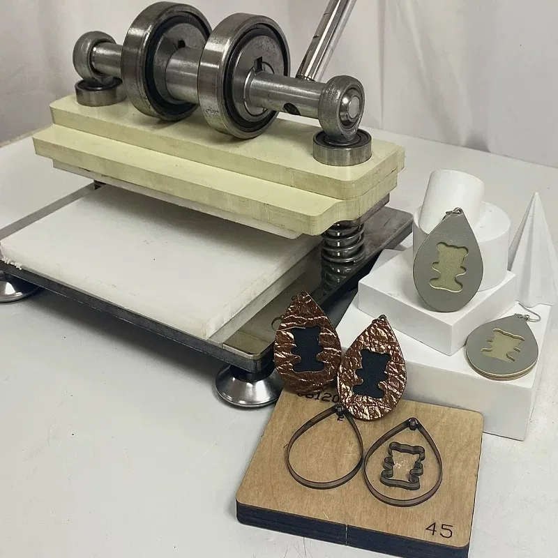 Double Wheel Hand Leather Cutting Machine Photo Paper PVC/EVA Sheet Cutter DIY Leather Die Cutting Machine Punching