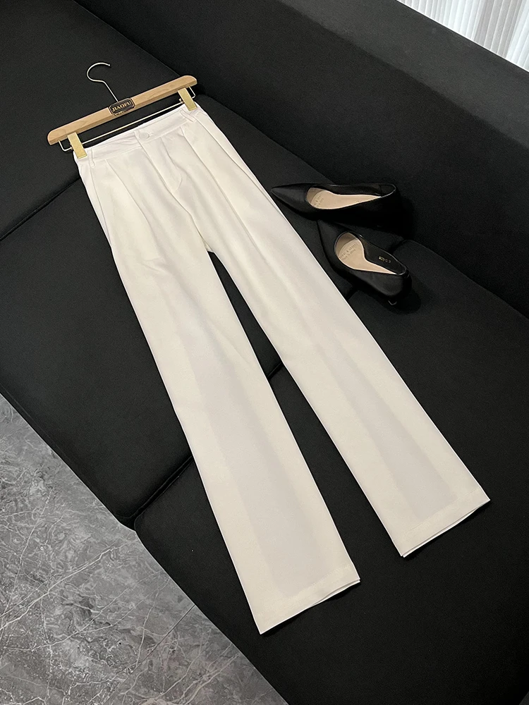 TWOTWINSTYLE, nuevo conjunto elegante de dos piezas para mujer, solapa sin mangas, Tops con lazo empalmado, conjunto de pantalón recto de cintura alta para mujer KSE 524949