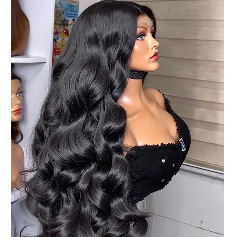 

30-дюймовый парик из натуральных волос с естественной волной, с невидимой лентой, 360-градусный кружевной фронтальный парик, предварительно нарезанный, без клея, с прозрачным кружевом 5x5, фронтальный парик 13x4