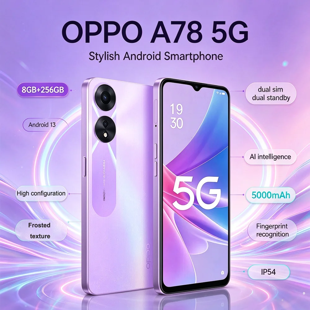 OPPO A78 5G Mobile Phone, 6.56