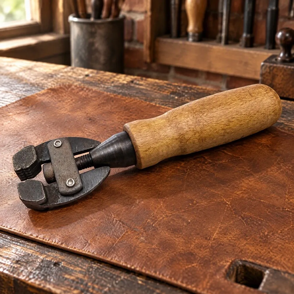 14cm Compact Clamp with Solid Wood Handle and Precision Steel Tips - for Jewelry Making and Light Metalworking