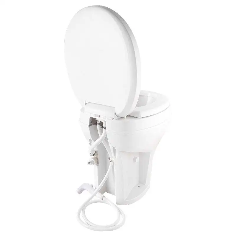SEAFLO RV Toilet One-piece Plastic Foot-operated Outdoor Portable Camping Toilet Caravan Camper Motorhome Trailer Accessories