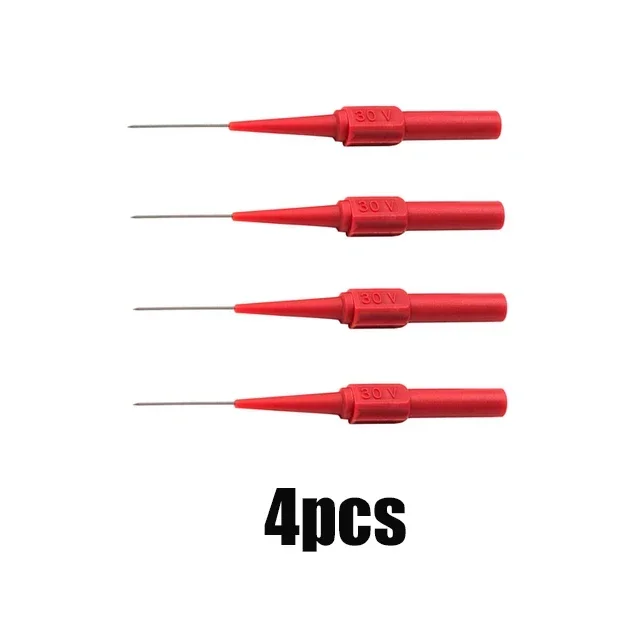 10 Stuks 30V Diagnostic Tools Multimeter Test Lead Extension Terug Piercing Naald Tip Sondes Auto Automotive Test Probe Kit 0.7MM