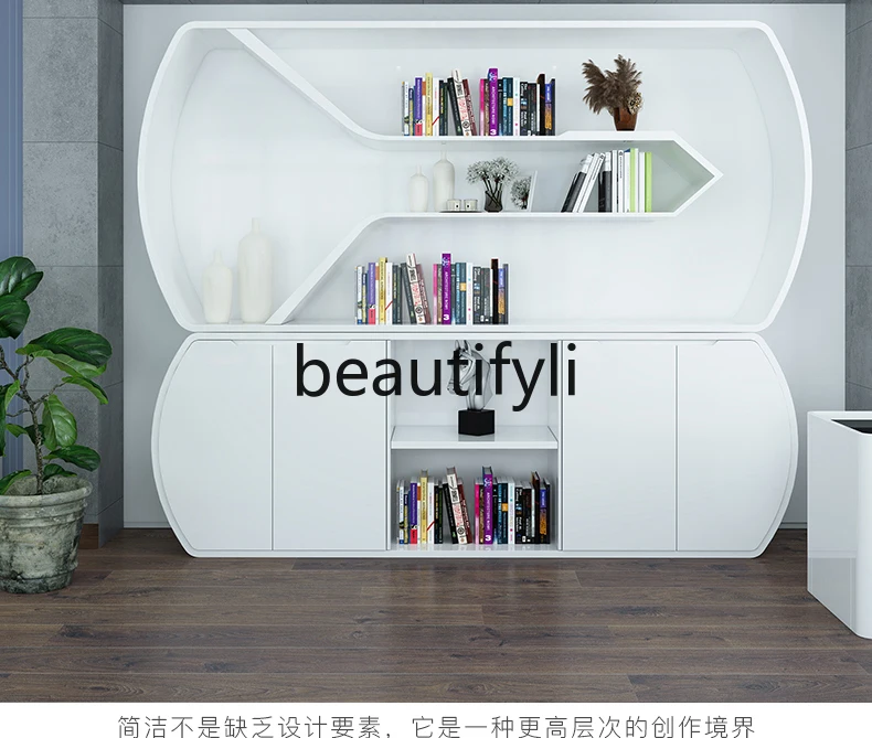 파일 캐비닛 간단한 현대 페인트 목재 보관 파일 배치 배경 모바일 사무실 파일 캐비닛