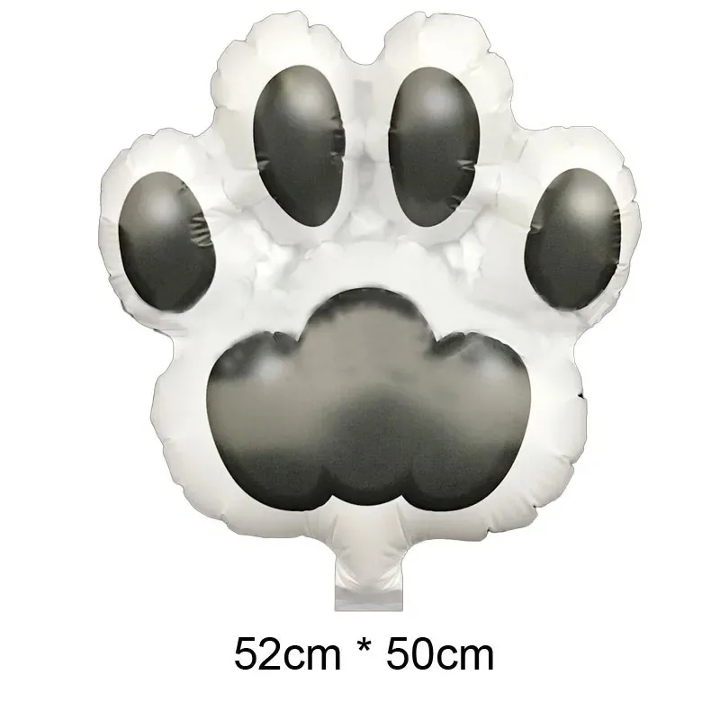 Cute Dog Footprint Foil Balloon Decorations Banner Dog Paw Pattern Balloon For Kids Son Pet Happy Birthday Party Supplies Favors