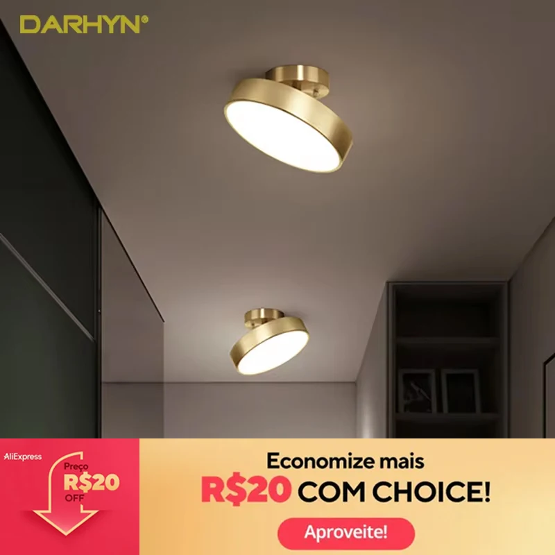 Rodada LED luzes de teto, Nordic Home Decor Acessórios, Quarto, Sala de jantar, Corredor Lâmpadas, Cobre Decoração Fixture Rodada LED luzes de teto, Nordic Home Decor Acessórios, Quarto, Sala de jantar, Corredor Lâmpadas, Cobre Decoração Fixture