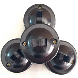 2 Pcs Home Decoration Round Surface Mounted Single Control Switch Retro Up and Down Toggle Switch 6A