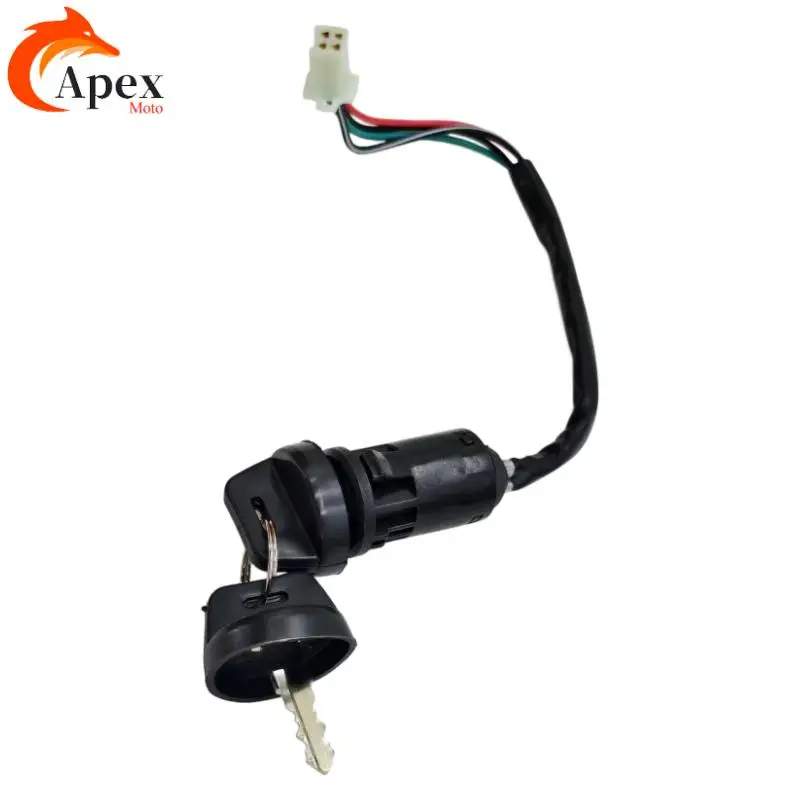 High Quality Waterproof Ignition Switch with Lock On Function for ATV Beach Bike Off-Road Motorcycle Replacement Parts