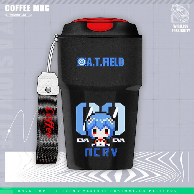 Animation peripheral Neon Genesis Evangelion co-branded coffee cup EVA Ayanami Rei 02 Asuka peripheral accompanying thermos cup