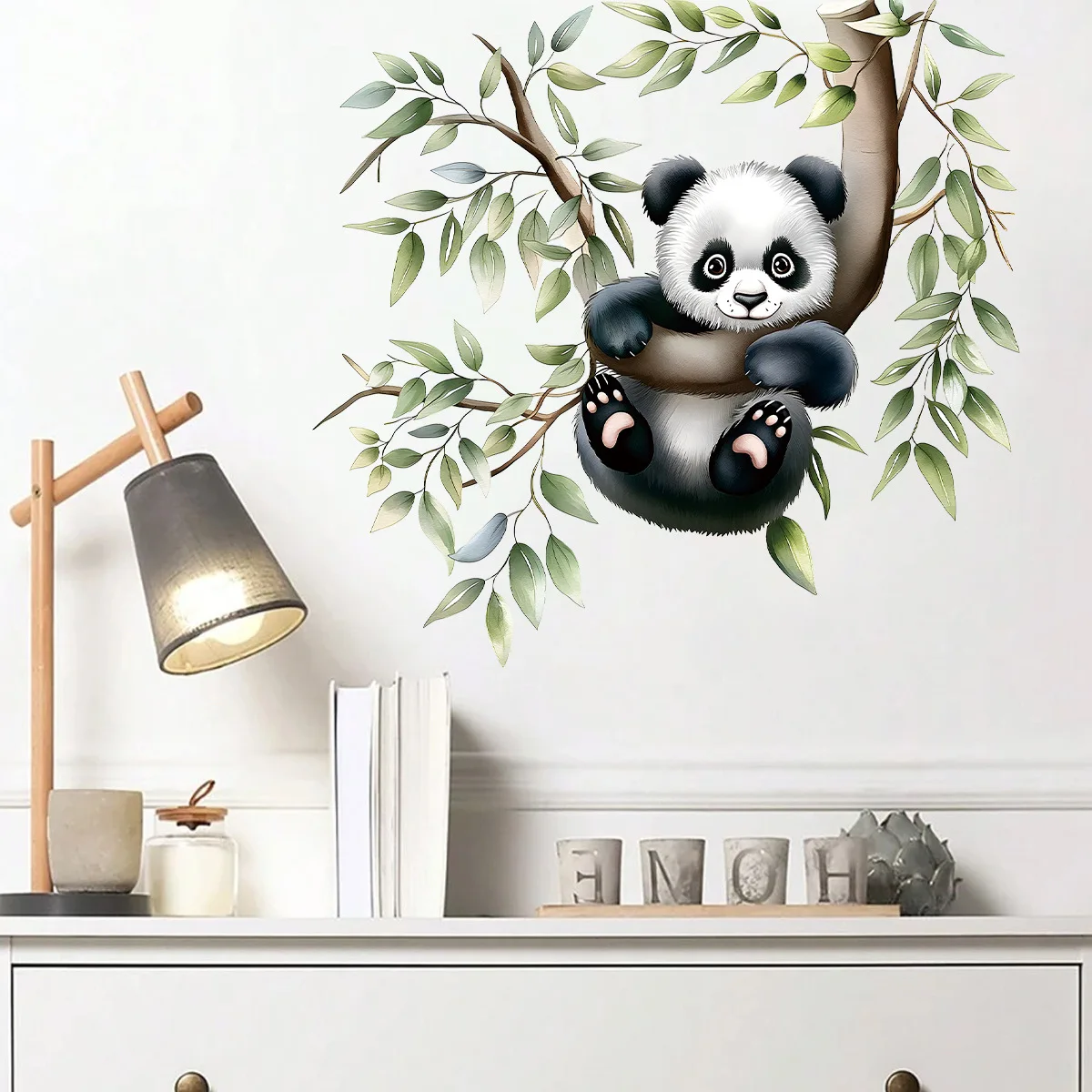 1Set Cartoon Cute Tree Panda Wall Stickers Art Home Decorations Wall Decals For DIY Living Room Kids Bedroom Wall Decor