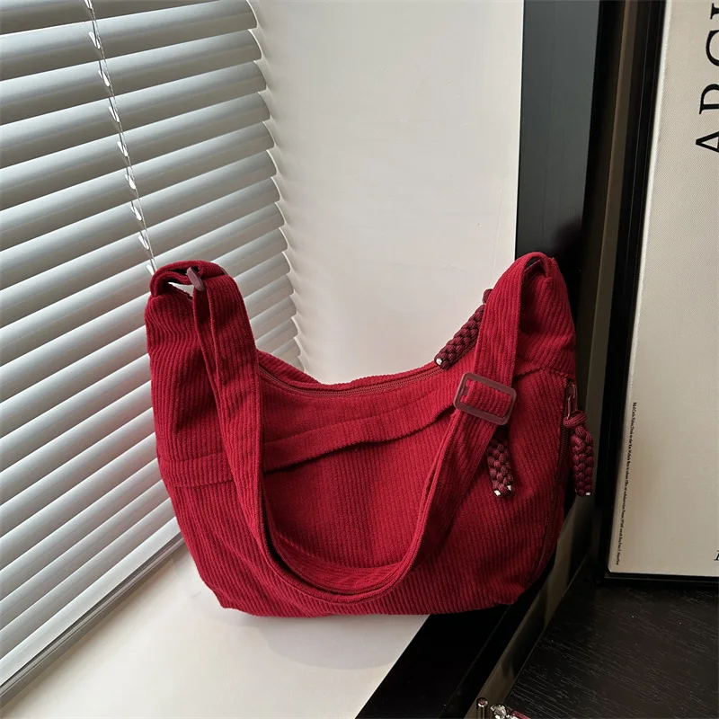 Fashionable Corduroy Versatile Crossbody Bags for Women Shoulder Bag Purse and Handbags Designer Bag Female Bags Сумка Женская