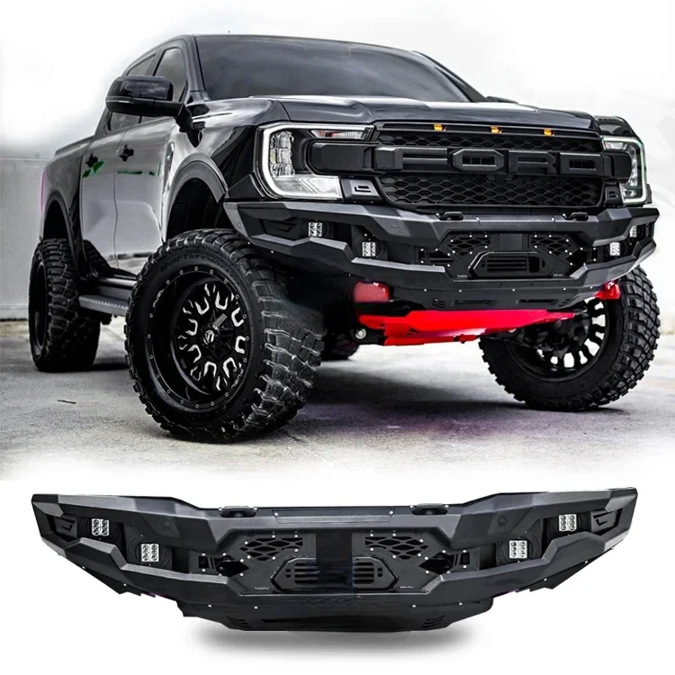 4x4 off road accessories with led lights trailer shackle bull bar Steel front bumper rear bumper combination FORD RANGER T9 2023