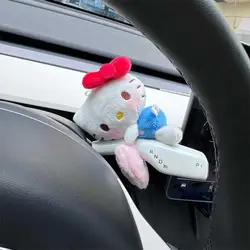Kawaii Cartoon Hellokitty Car Anime Decoration Doll Toy Turn Signal Wiper Grips Ornament Car Accessories Handle Cover Gift