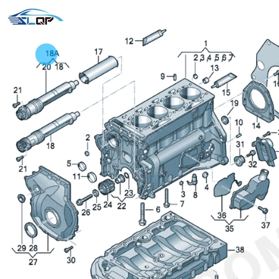 2 szt. 06 h198205n do Audi Q3 Q5 A3 A4 A5 VW Golf 6 Jetta Passat Tiguan EA888 wał wyważający wlotu i wylotu o rozmiarze 06 h198205