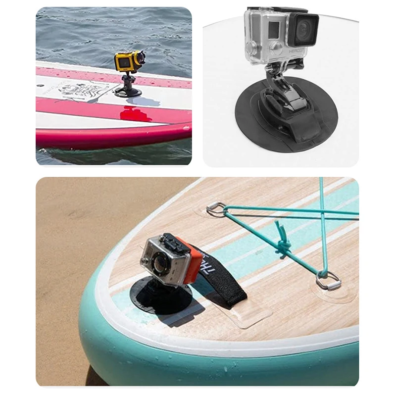 Prancha de surf caiaque câmera montar titular pvc prancha câmera suporte fixo sup prancha base montagem acessórios ao ar livre