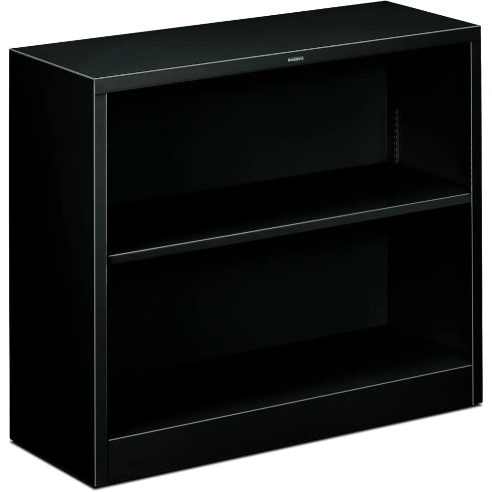 

s30abcp metal bookshelf, 2-shelf, 34.5" wide x 12.625" deep x 29" high, black