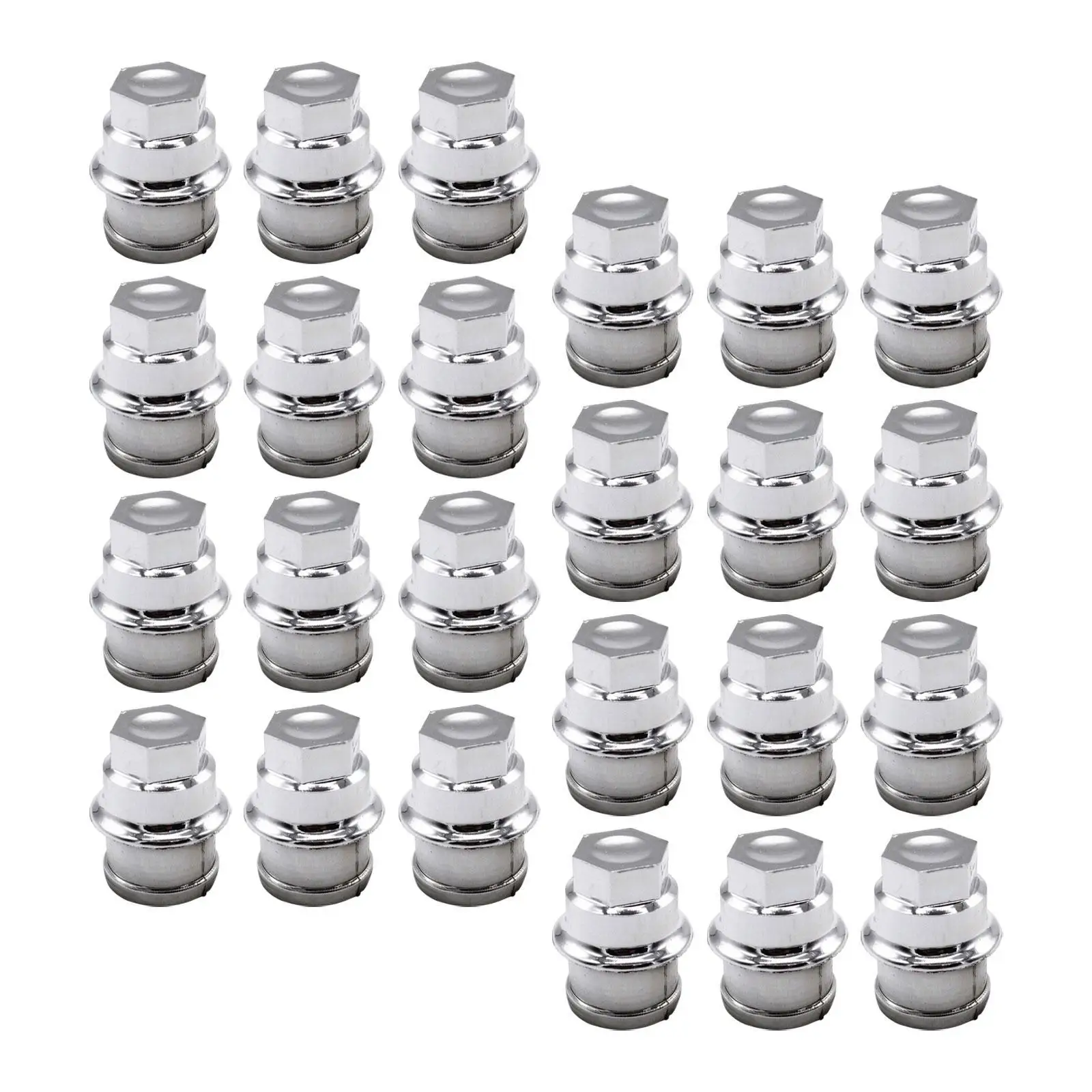 24Pcs Wheel Chrome Lug Nut Covers Professional Automobile Parts Sturdy 27mm