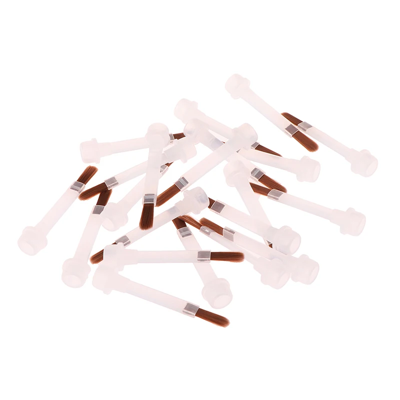 5/10/20Pcs Disposable Nail Polish Brush For 15ml Nail Polish Bottle Replacement Brush Brown Hair Nail Art Brush Applicators