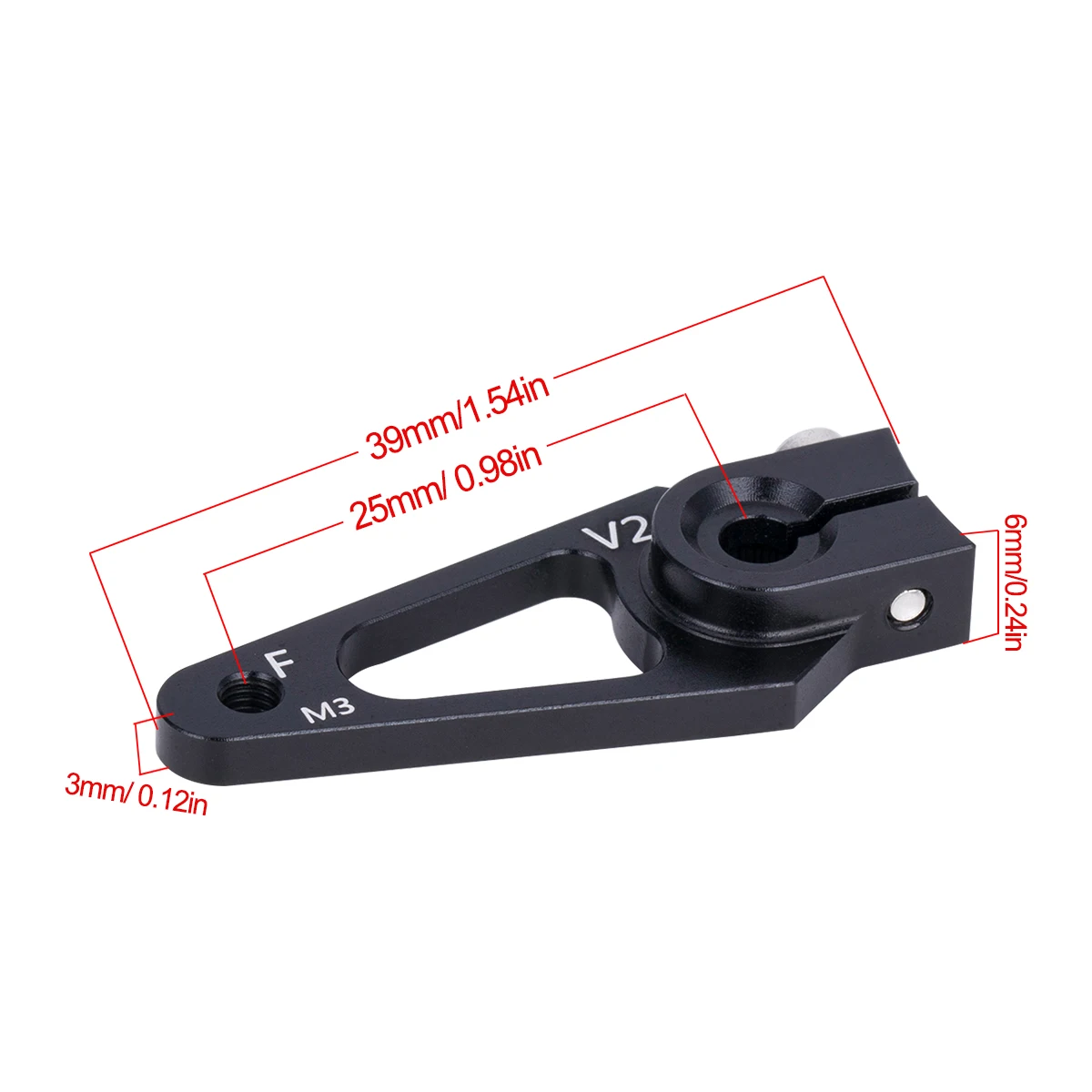 7075 Aluminum 25T Servo Horn M3 Spline Servo Arm 39mm for Futaba New Hitec Servo 1/10 RC Car SCX10 Trx4 RC Parts - view 2