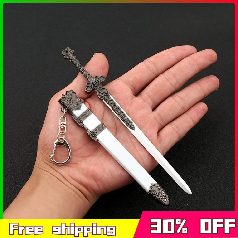 In Stock 16cm Purity Sword Peripherals Metal Model Japanese Samurai Sword Desktop Decoration Birthday Gift Toy Can Wholesaled