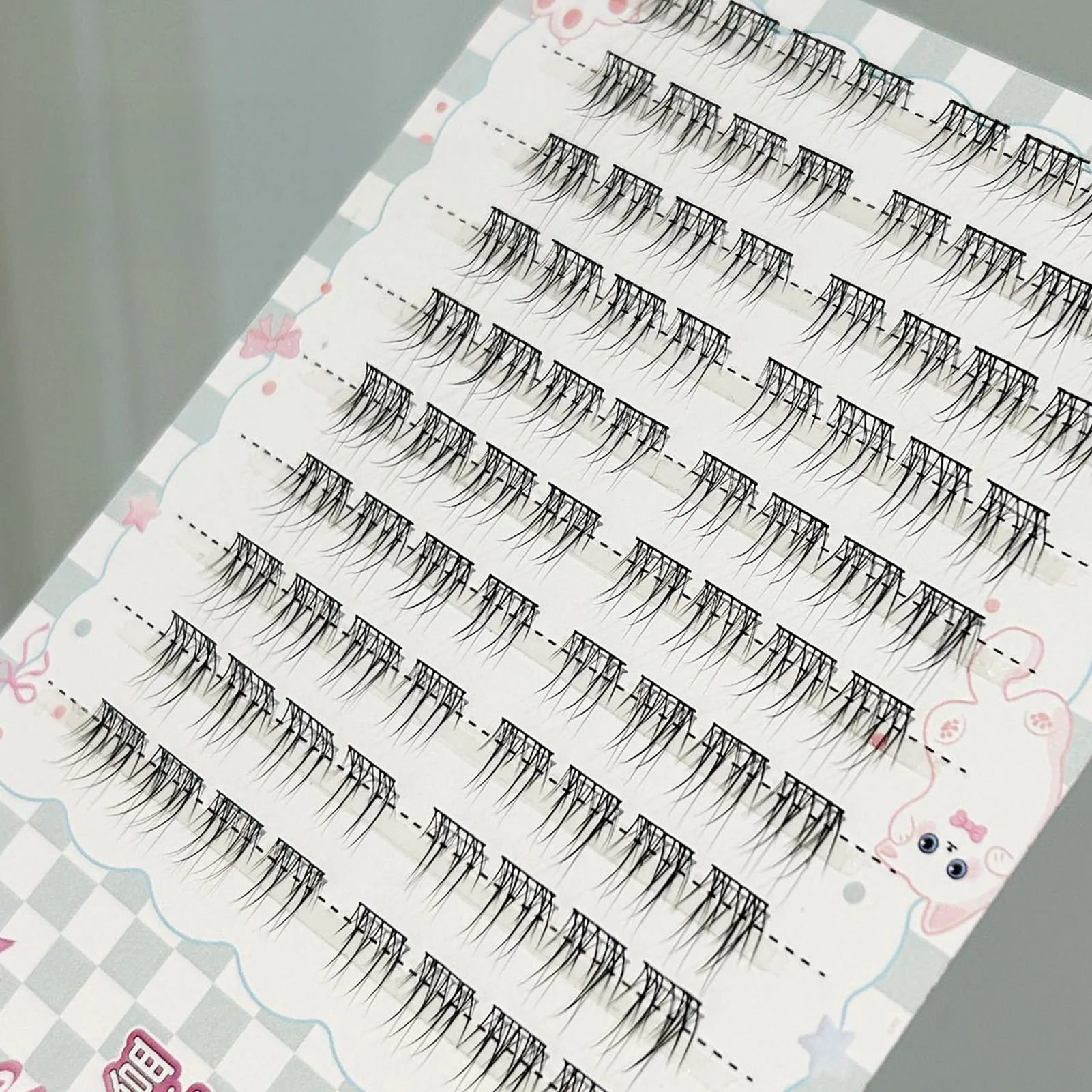 

8-10mm Natural False Lashes Light Flare Botton eyelashes extenston Transparent Barely There Korean Makeup Look Daily eyelash