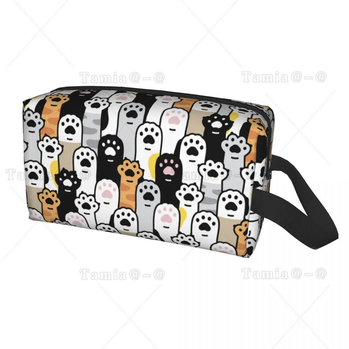 

Косметичка с принтом собачьих лап и кошачьих лапок, женская дорожная сумка для косметики, милый органайзер для хранения туалетных принадлежностей