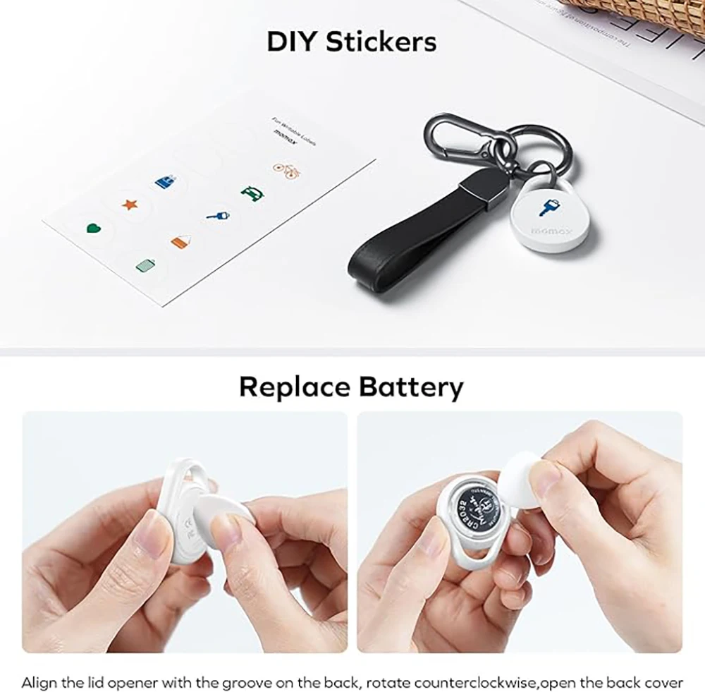 MOMAX AirTag Location Tracker Anti-loss device for global precise location tracking Compatible