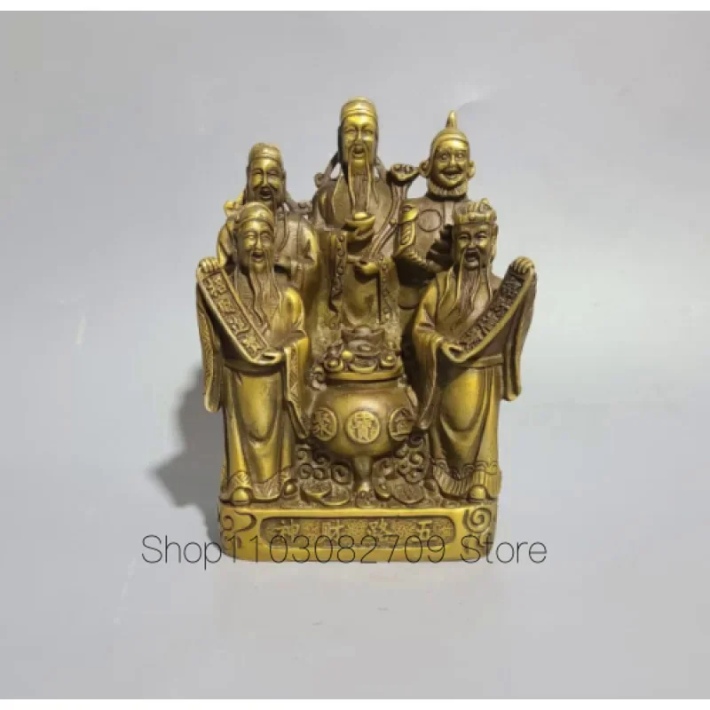 

Pure Copper Five Gods of Wealth like Words Shernbao Cans of Wealth Decoration