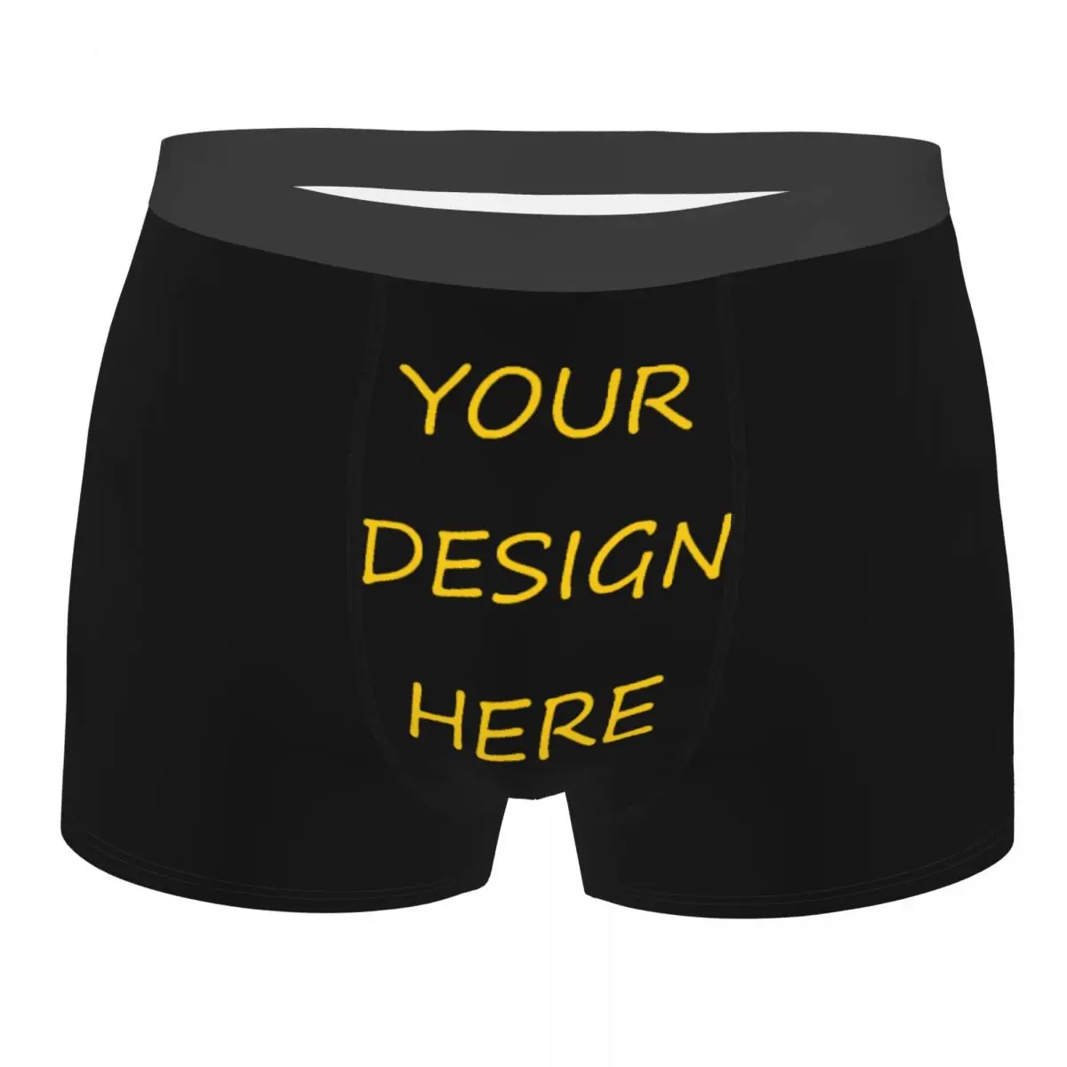 Male Cool Custom Your Photo Logo Text Print Underwear Your Design Here DIY Boxer Briefs Soft Shorts Panties Underpants