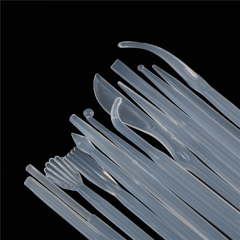 14Pcs Plastic Clay Sculpting Set Wax Carving Pottery Tools Carving Sculpture Shaper Polymer Modeling Clay Tools Color Random