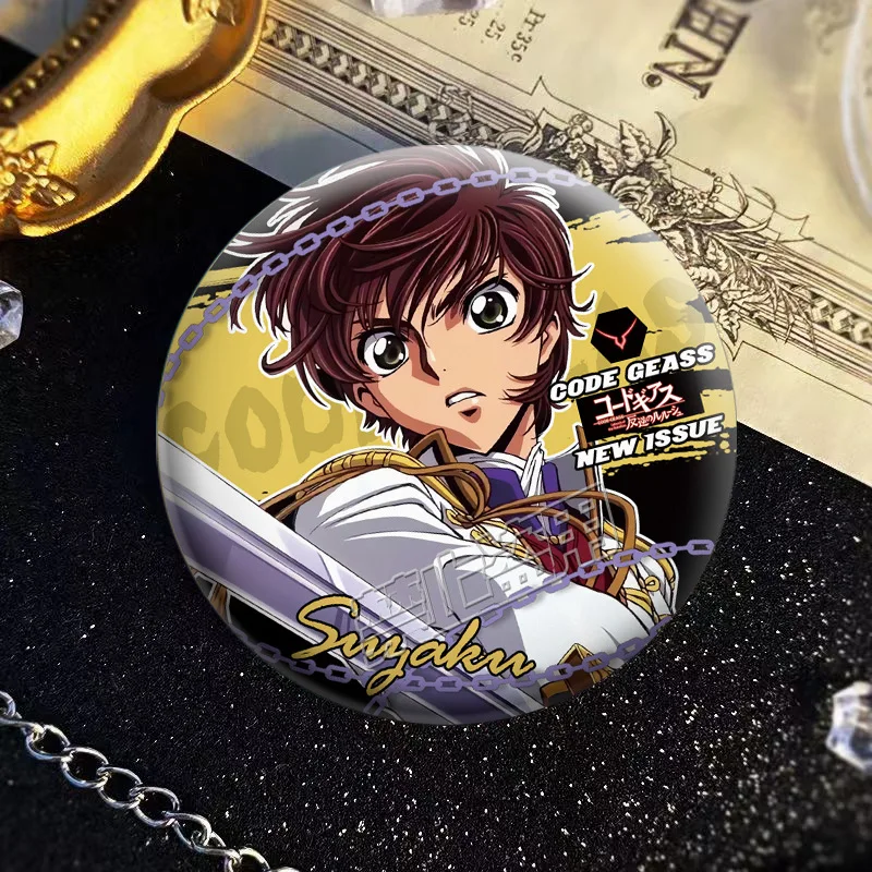 58mm Anime Code Geass: Lelouch of the Rebellion Zero Cosplay COSTUME Badge Pin SPTE Tinplate Brooch﻿ Prop Gift