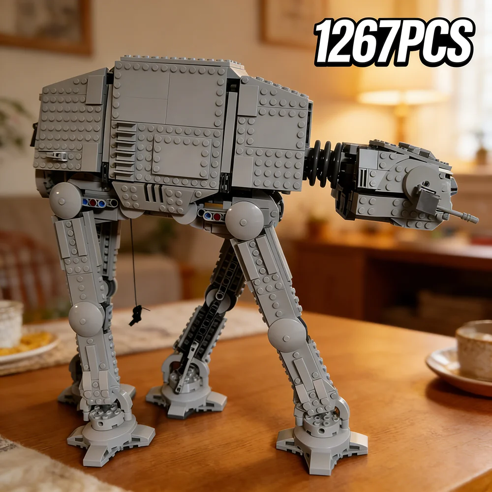 

Новинка 2026: Конструктор «Космический флот» (AT-AT) из кирпичиков, модифицированная модель для 75288, подарки для детей на Хэллоуин, Рождество, День рождения