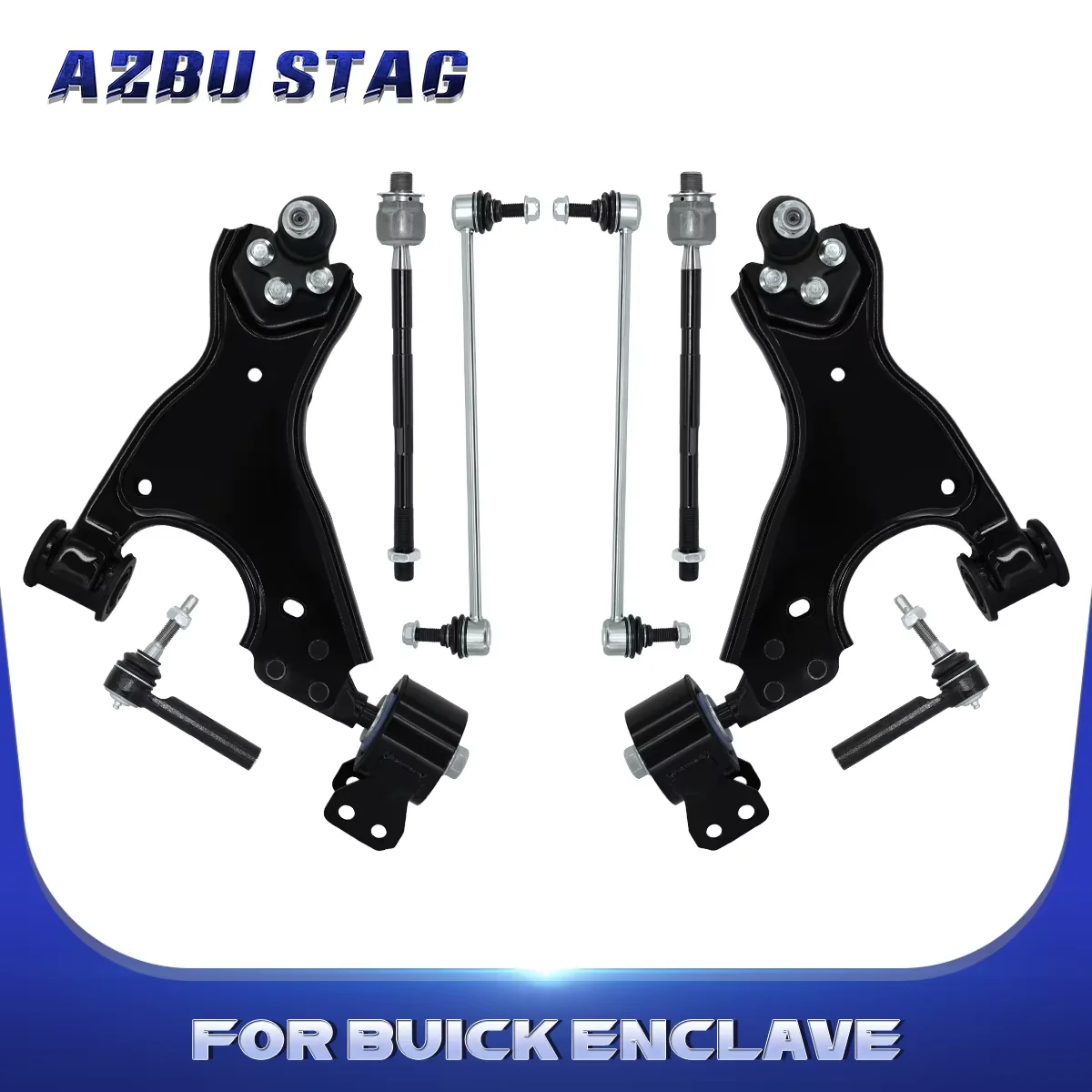 AzbuStag 8 Uds barra de amarre del brazo de Control inferior delantero para BUICK ENCLAVE SATURN OUTLOOK GMC ACADIA CHEVROLET TRAVERSE 2007 2008 -2017