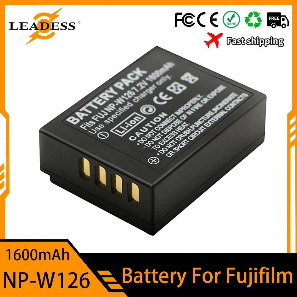 1600mAh NP-W126 NP W126 NP-W126S Camera Battery for Fujifilm XT20 XT3 XPro1 Pro2 X-Pro1 X-T1 XT1 HS30EXR HS33EXR X PRO1 XE2 XA1