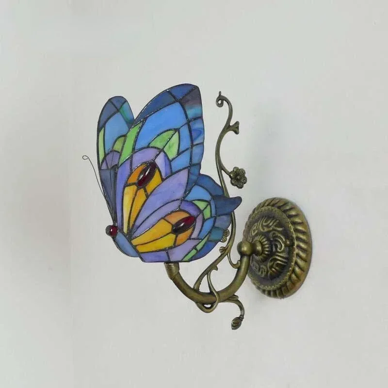 

European style butterfly wall lamp colorful aisle lamp bedroom decorative hotel interior lighting מנורת קיר applique murale 조명