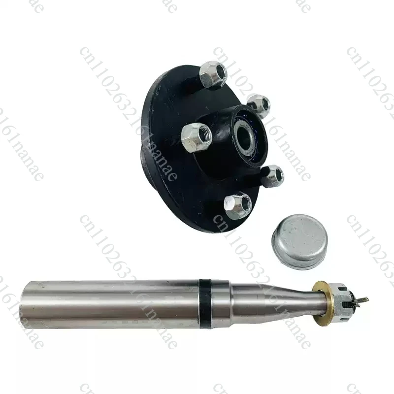 5x114.3 Trailer Axle Shaft Hub Assembly No Brake System, High Quality Straight Axle for Caravan Towing Application