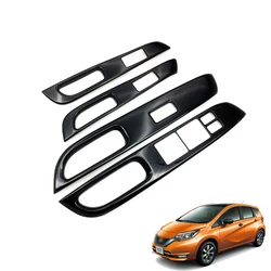 Right Hand Driver For Nissan Note E12 E-power 2016-2019 ABS Matte Shiny Window Switch Panel Frame Cover Trim Interior Stickers