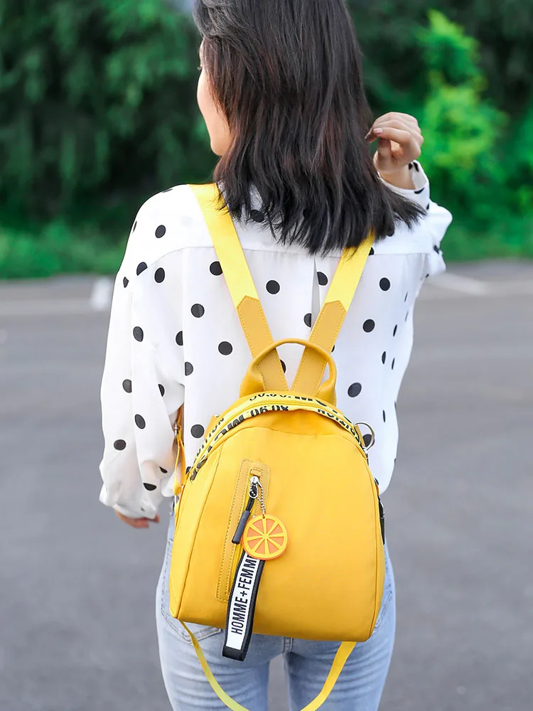 Oxford  Women\'s Backpack New Korean Trend Backpack Fashion Casual Small Letter Print Travel Shoulder Bag Spring 2022