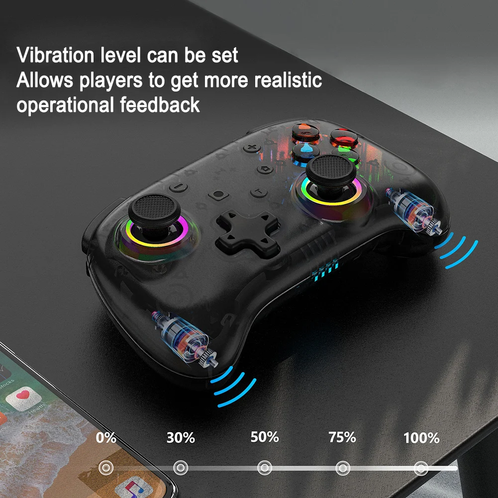 จอยสติ๊กไร้สาย KS39B จอยสติ๊กพร้อมเทอร์โบ/ไจโร6แกน/จอยสติ๊กสำหรับเกมแพดเกมแพด Nintendo Switch/OLED/Lite Joy-Pad