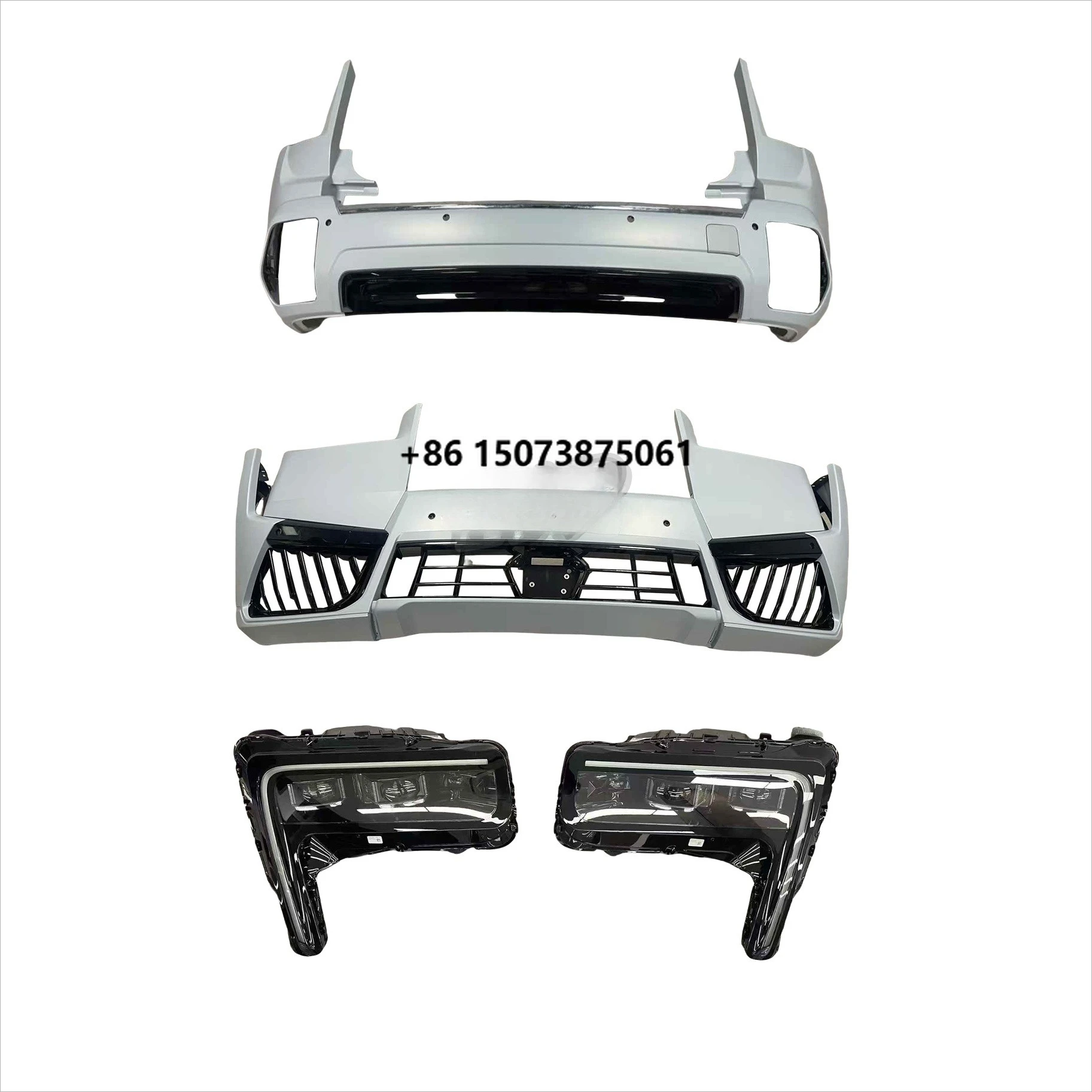 For  Cullinan Body Kit 2019 Upgrade 2025 Old to New Version Bumper Kit Plug and Play LED Headlights Grille