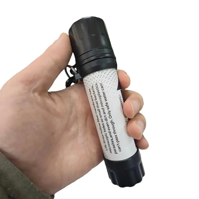1set Personal Straw Water Filtration System Outdoor Filter Emergency Survival Purifier for Camping Hiking Climbing