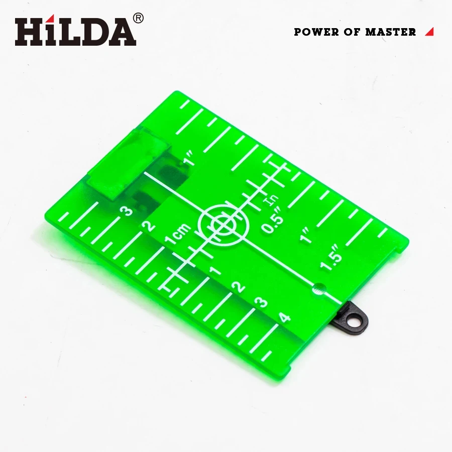 HILDA Laser Level Target Board Red/Green Line Beam Distance Plate Magnetic Inch/cm Leveling Board Tool Accessory