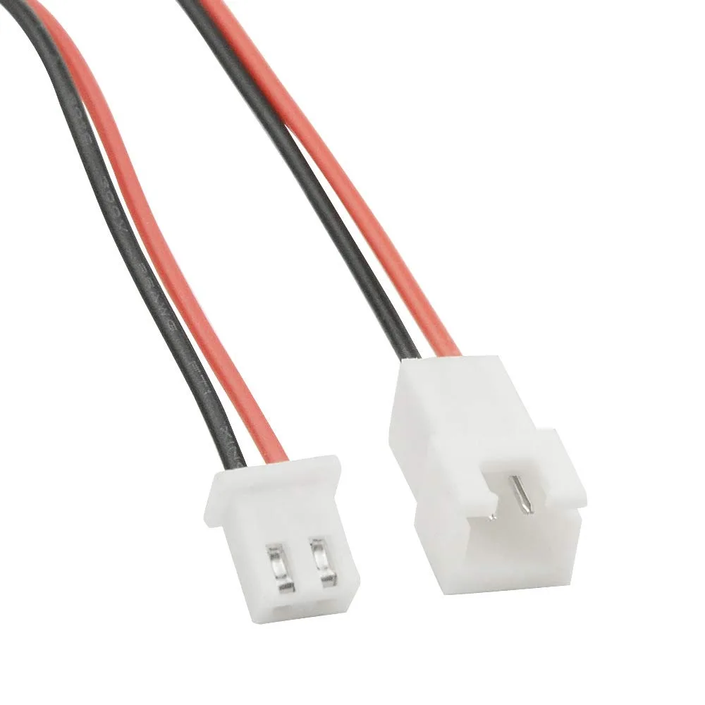 2.54mm 2PIN Female and Male Connecting Plug with Red Black Terminal Connector Wire Cable Compatible with JST-XHP 200mm