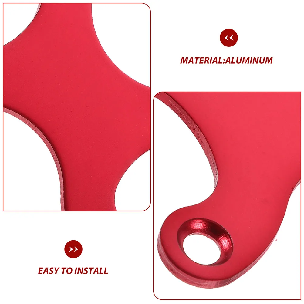 

4pcs Anti-sink Gasket Skateboard Bridge Aluminum Hardware Red Round Corner Lightweight Portable Repair Tool Professional