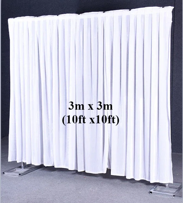 

3x3m Display Stand and Curtain Set with Good Drape Wedding Backdrop Stand Party Decor Stage Curtain Photography Background Props