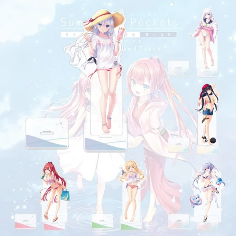 Summer Pockets REFLECTION BLUE Anime Acrylic Stand Model Figure Cosplay Plate Holder Topper Fans Keychain Desk Decor Plate Gift