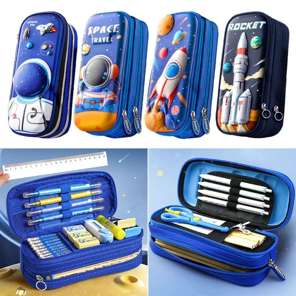 High Quality Double-Layer Stationery Storage Bag Large-capacity Multi-function Pen Pouch Portable Pen Bag